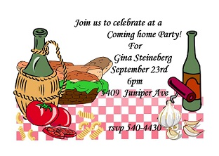 Coming Home Party invitations NEW selections Spring 2017