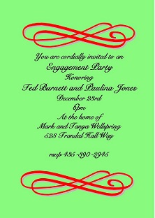 Holiday Christmas Engagement Party Invitations