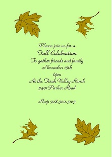 Fall and Autumn Party Invitations 2017