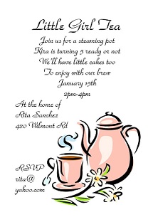 Tea Party Invitations for Children