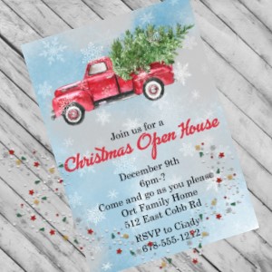 Christmas Open House Party Invitations