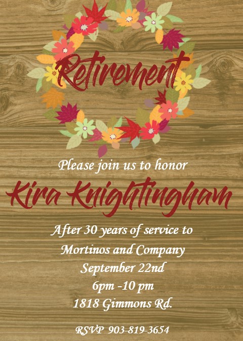 Retirement party invitations custom designed New for winter 2018