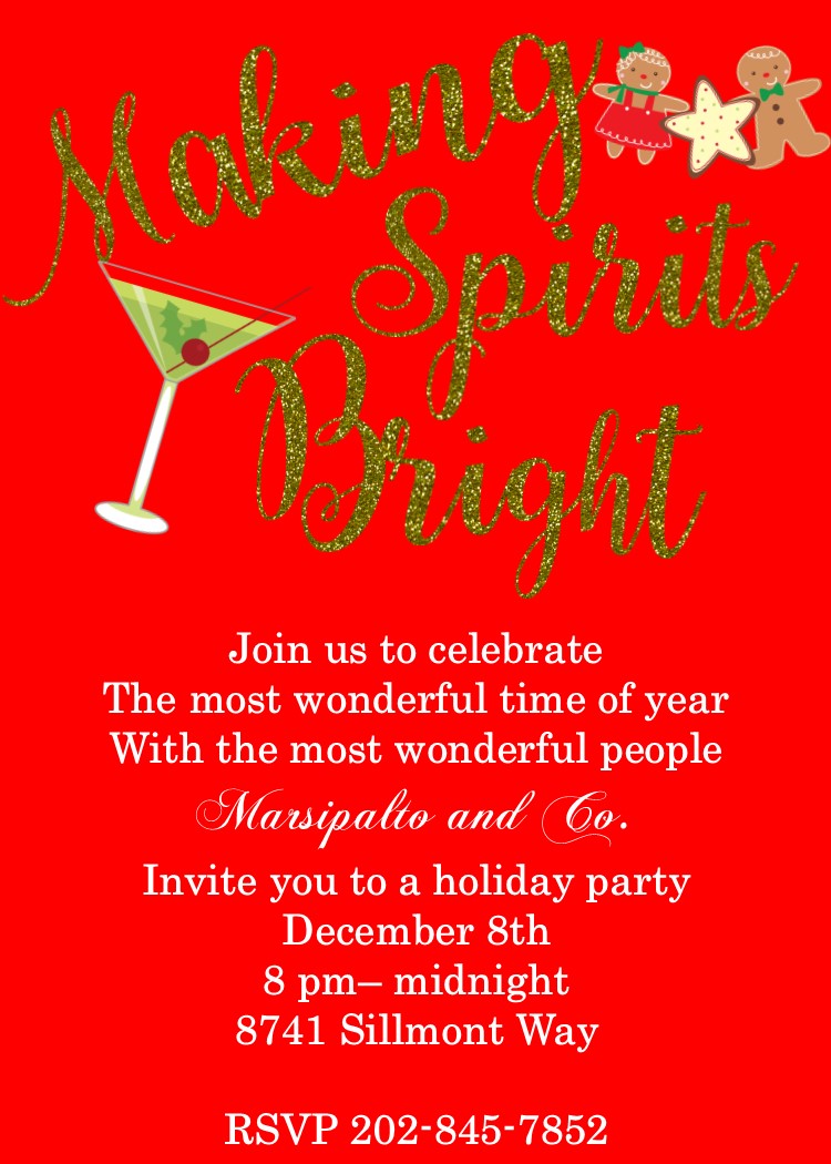over 3,000 Original Christmas Party Invitations for your customized party