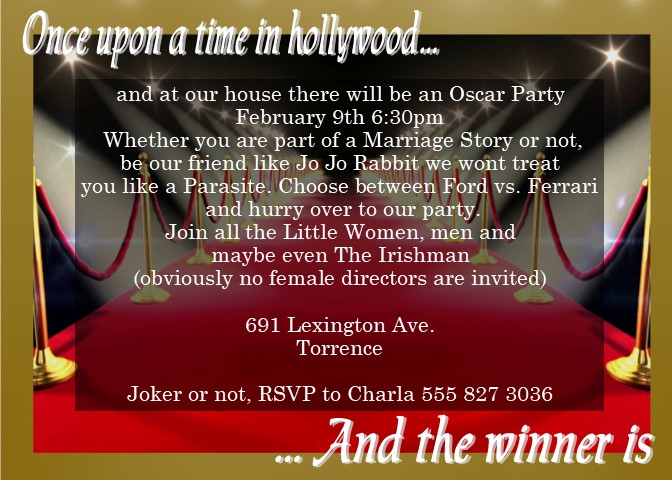 Free Oscars Party Online Invitations Punchbowl