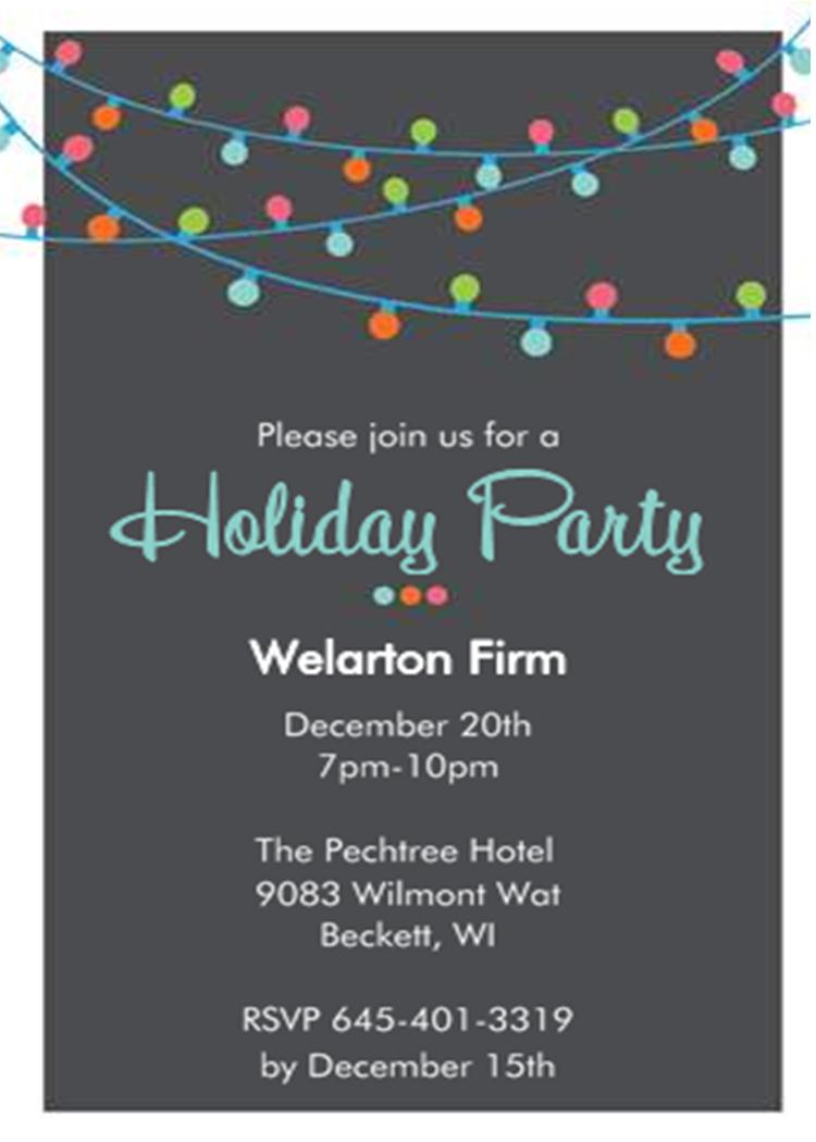 150 Corporate Christmas Party Invitations